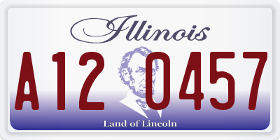 IL license plate A120457