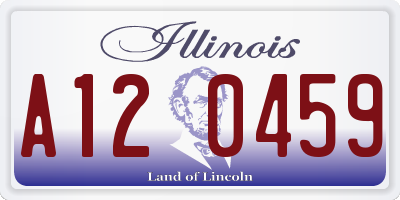 IL license plate A120459