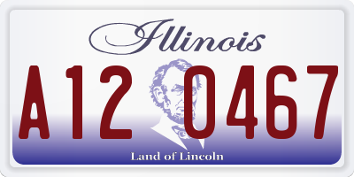 IL license plate A120467