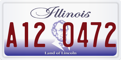 IL license plate A120472