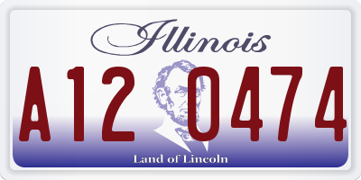 IL license plate A120474