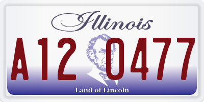 IL license plate A120477