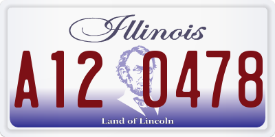 IL license plate A120478