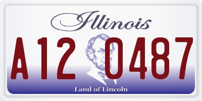 IL license plate A120487