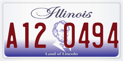 IL license plate A120494
