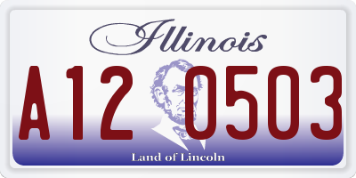 IL license plate A120503