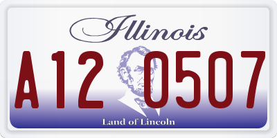 IL license plate A120507
