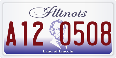 IL license plate A120508
