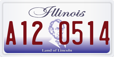IL license plate A120514