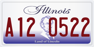 IL license plate A120522