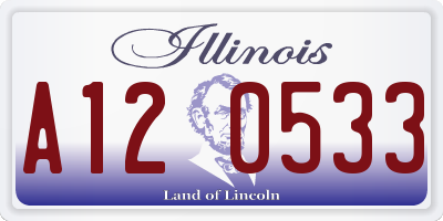 IL license plate A120533