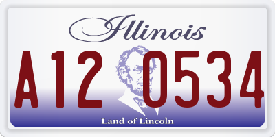IL license plate A120534