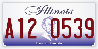 IL license plate A120539