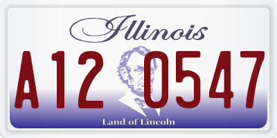 IL license plate A120547