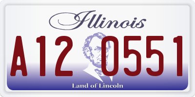 IL license plate A120551
