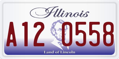 IL license plate A120558