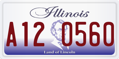 IL license plate A120560