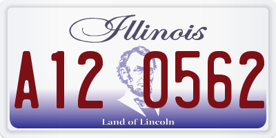 IL license plate A120562
