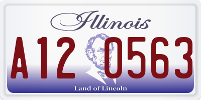 IL license plate A120563