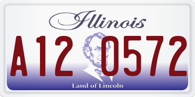 IL license plate A120572