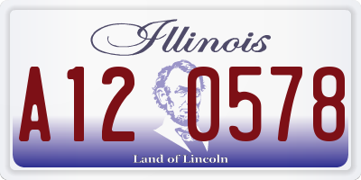 IL license plate A120578