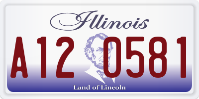 IL license plate A120581