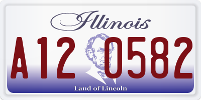 IL license plate A120582