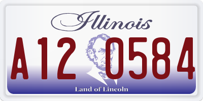 IL license plate A120584