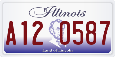 IL license plate A120587