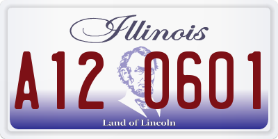 IL license plate A120601