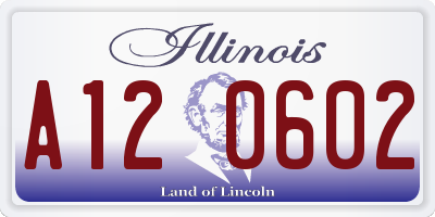 IL license plate A120602