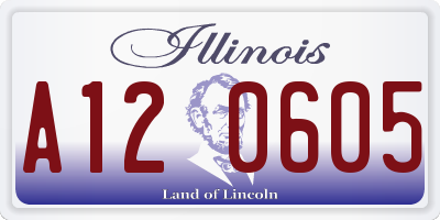 IL license plate A120605