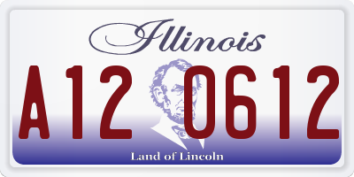 IL license plate A120612