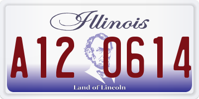 IL license plate A120614
