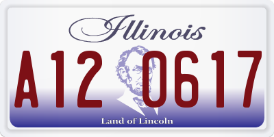 IL license plate A120617