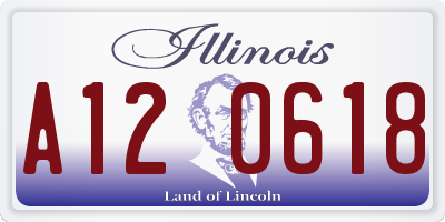IL license plate A120618