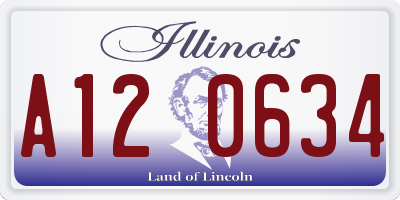 IL license plate A120634