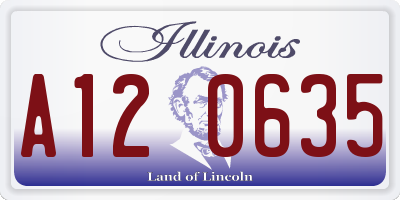 IL license plate A120635