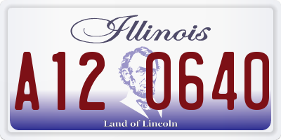 IL license plate A120640