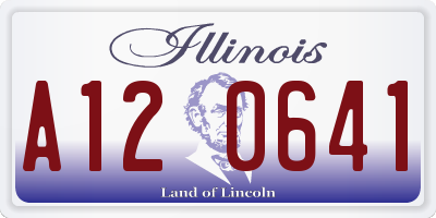 IL license plate A120641