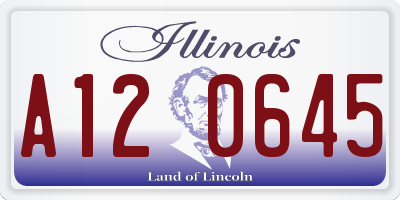 IL license plate A120645