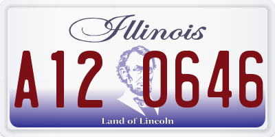 IL license plate A120646