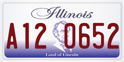 IL license plate A120652