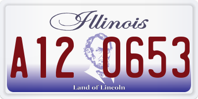 IL license plate A120653