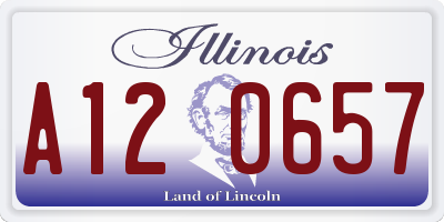 IL license plate A120657