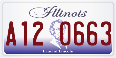 IL license plate A120663