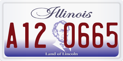 IL license plate A120665