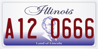 IL license plate A120666