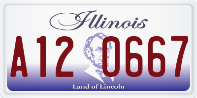 IL license plate A120667