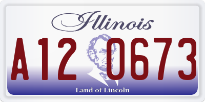 IL license plate A120673
